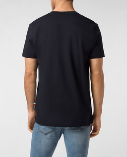Granatowy t-shirt z naszywką - Image #1