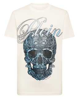 Biała koszulka Gradient Skull - Image #4