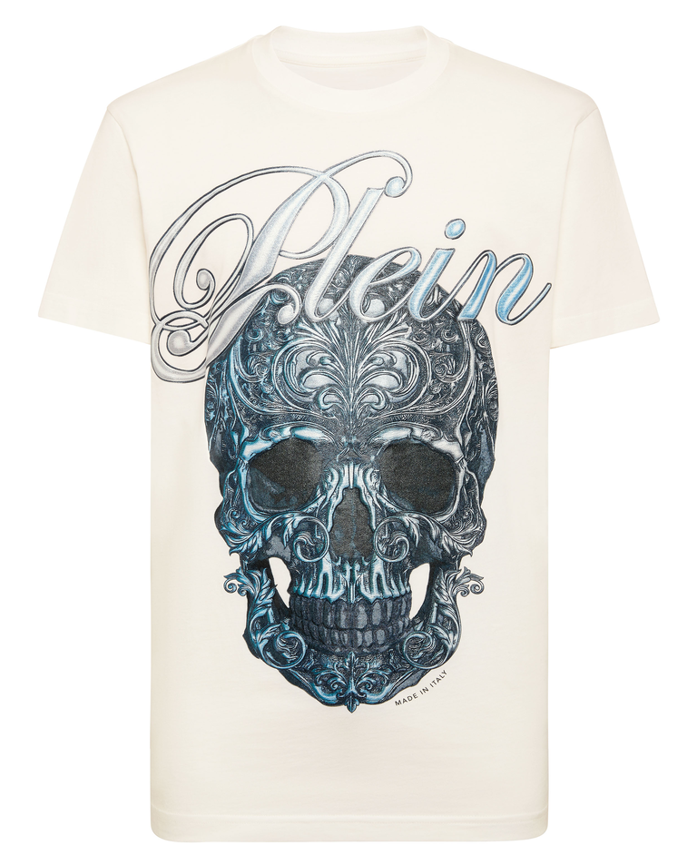 Biała koszulka Gradient Skull - Image #4