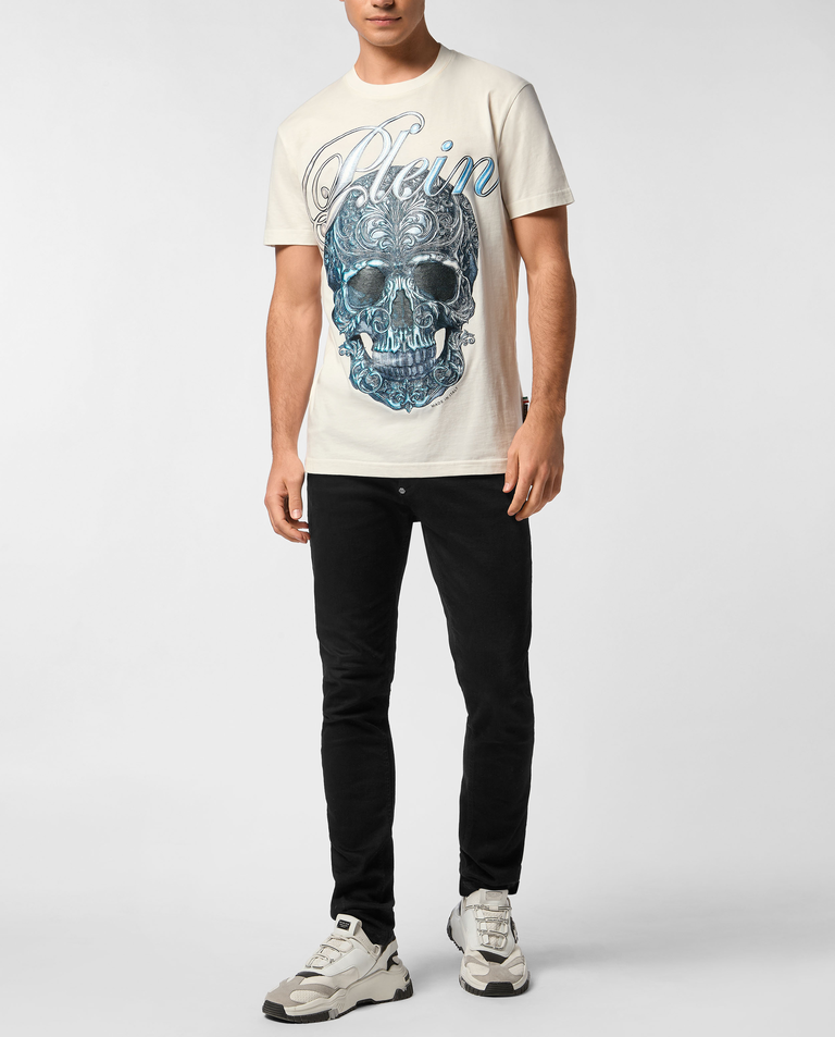 Biała koszulka Gradient Skull - Image #2