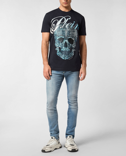 Granatowa koszulka Gradient Skull - Image #2