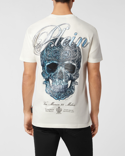 Biała koszulka Gradient Skull - Image #1