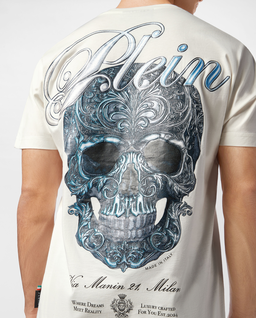 Biała koszulka Gradient Skull - Image #3
