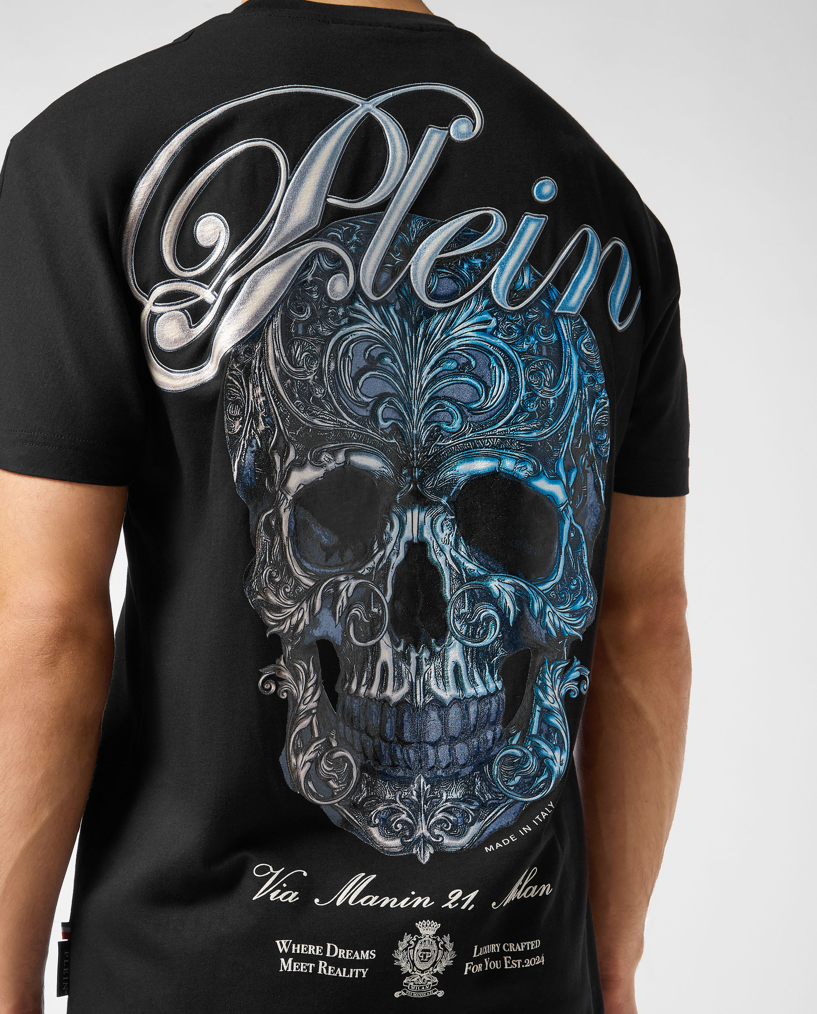 Czarna koszulka Gradient Skull - Image #3