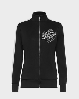Czarna bluza rozpinana z logo - Image #0