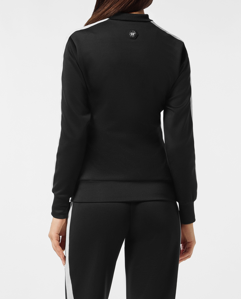Czarna bluza rozpinana z logo - Image #1