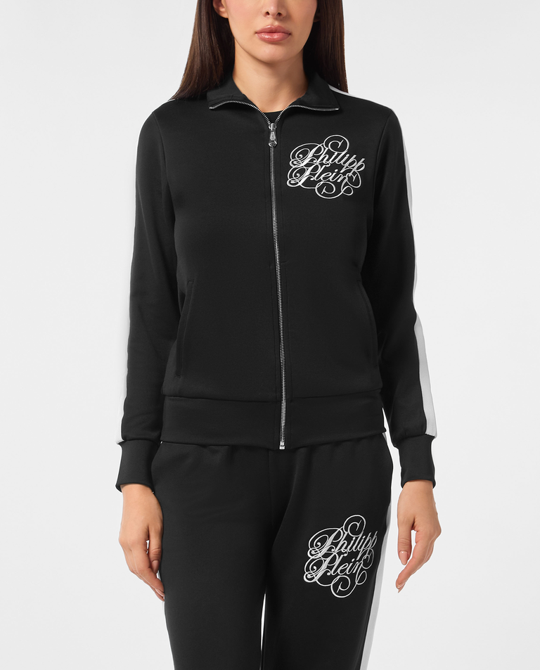 Czarna bluza rozpinana z logo - Image #0