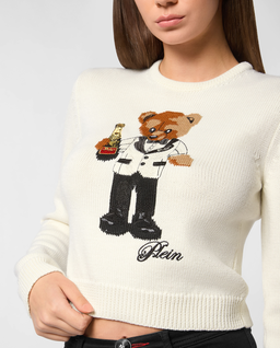 Sweter z haftem Teddy Waiter - Image #3