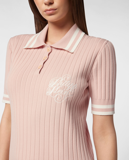 Dzianinowa sukienka polo - Image #3