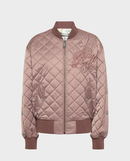 Pikowana kurtka bomber z logo - Image #0