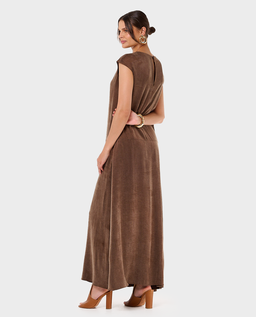Brązowa maxi sukienka Cecile - Image #2