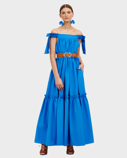Niebieska maxi sukienka Corato - Image #0