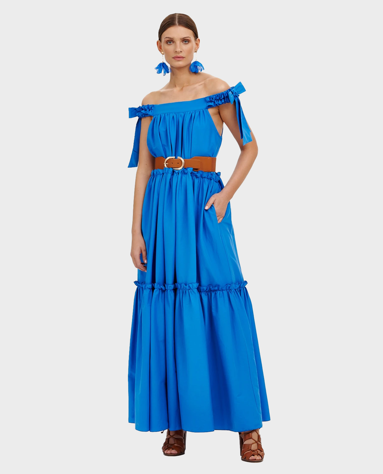 Niebieska maxi sukienka Corato - Image #3
