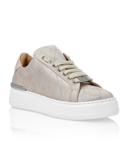 Satynowe sneakersy z monogramem - Image #1