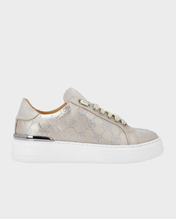 Satynowe sneakersy z monogramem - Image #0