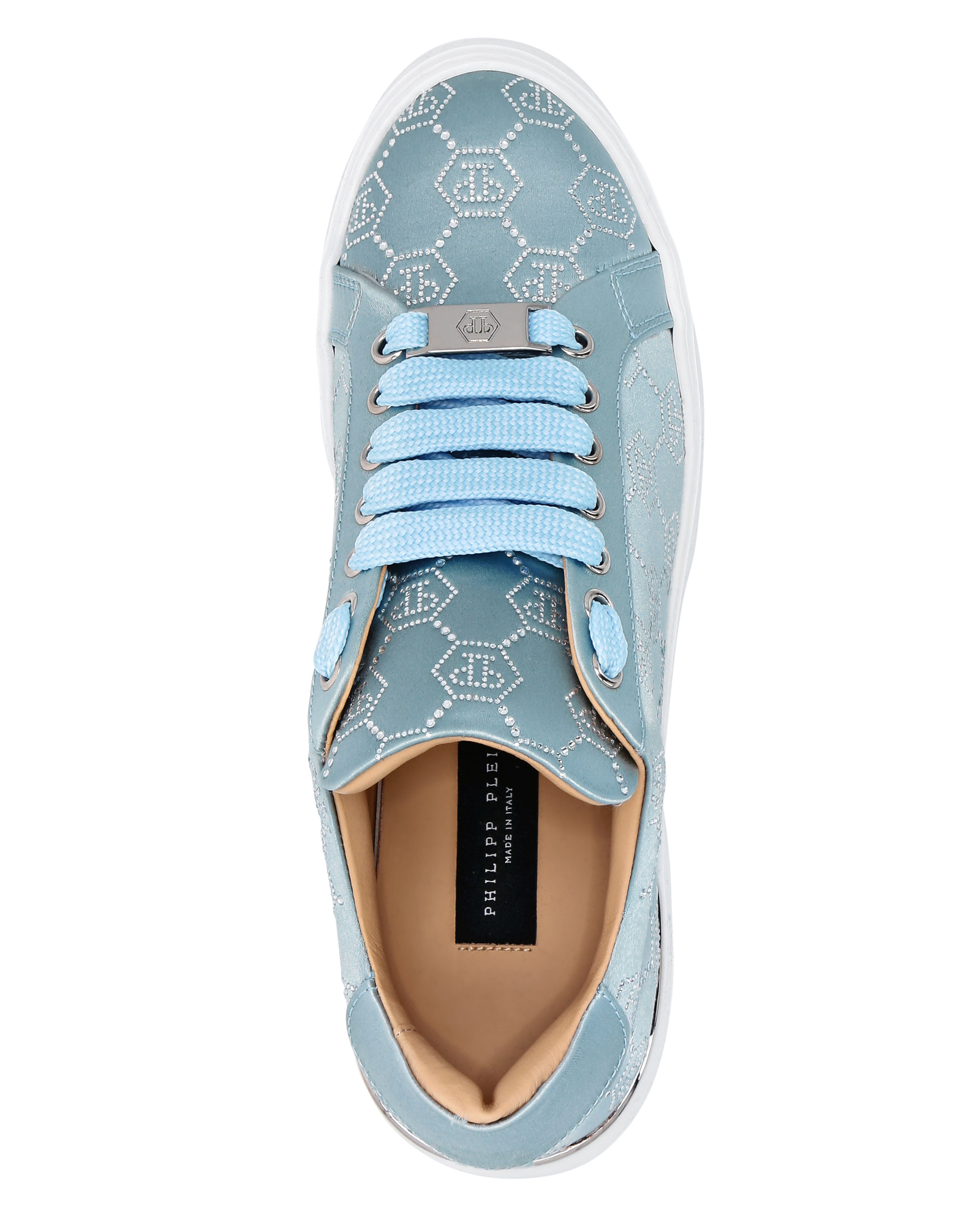 Błękitne sneakersy z ozdobnym monogramem - Image #2