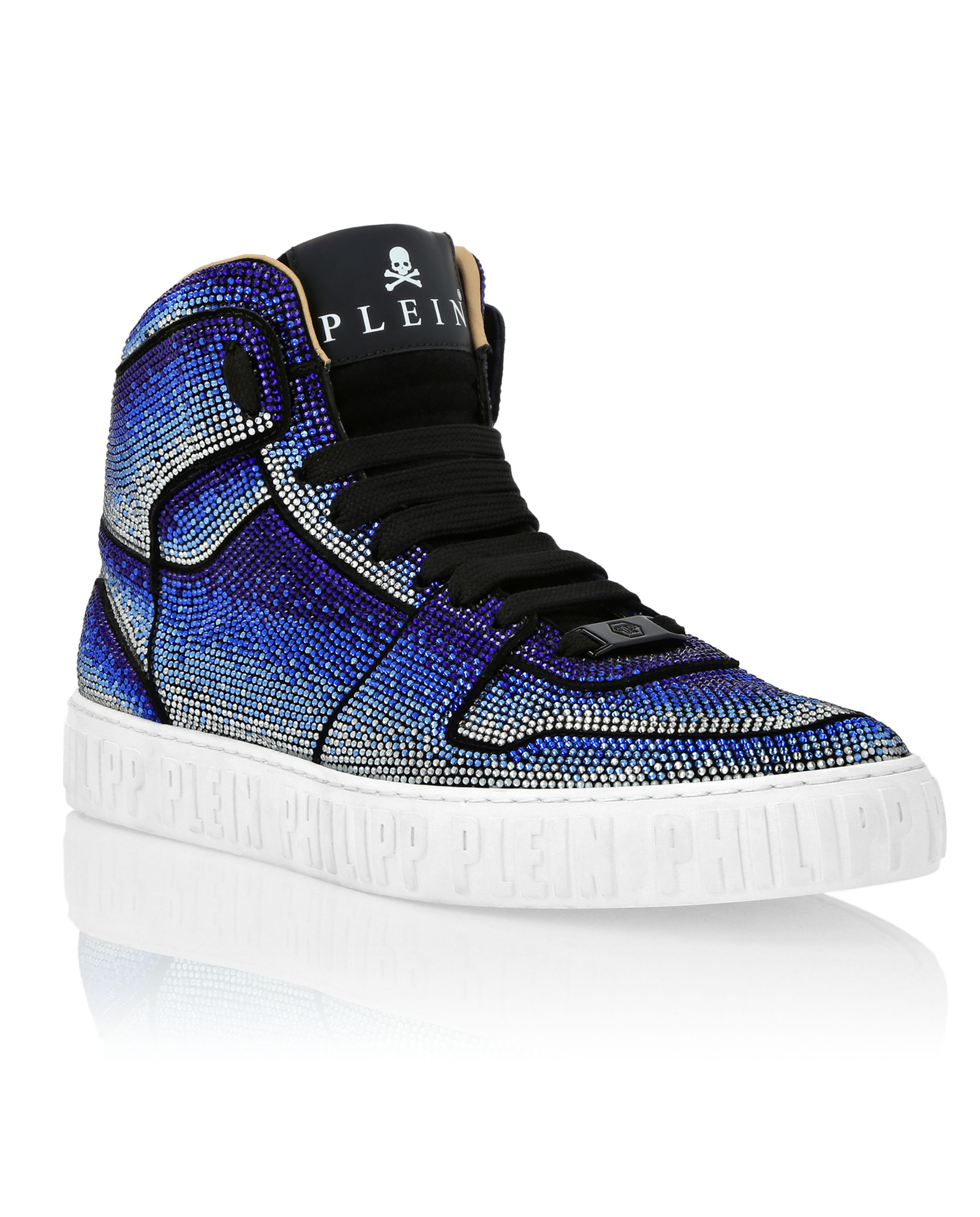 Granatowe sneakersy Hi-Top Strass - Image #1