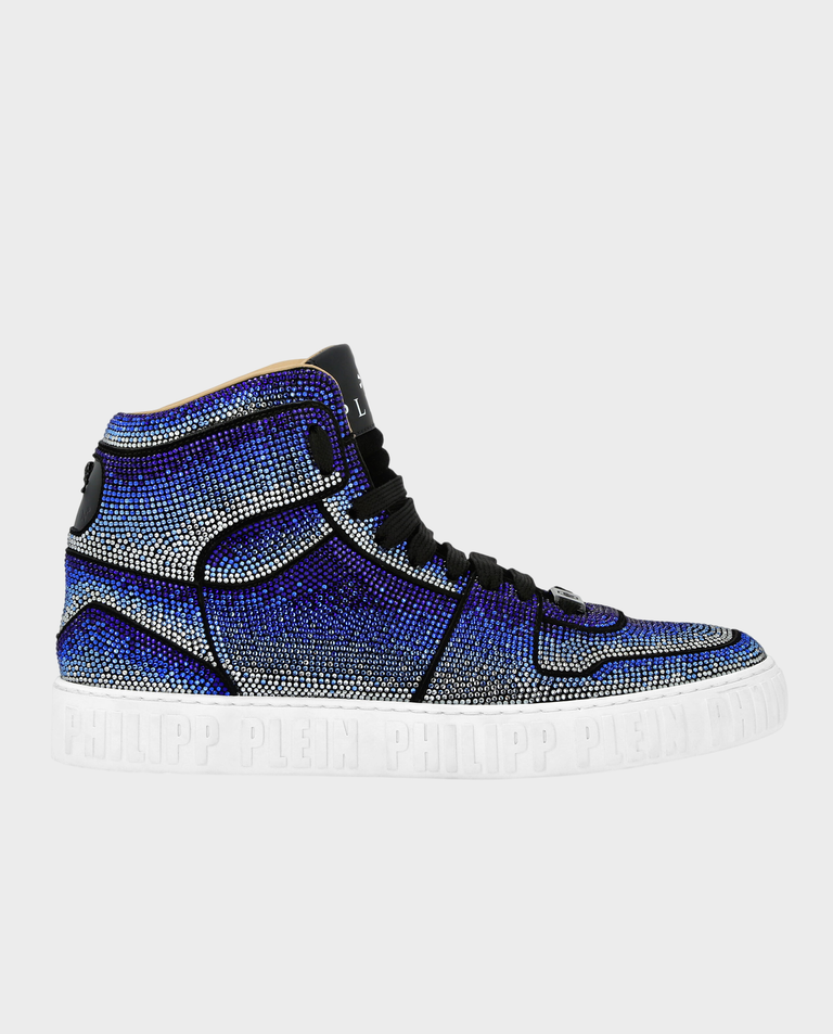 Granatowe sneakersy Hi-Top Strass - Image #0