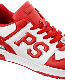 Biało-czerwone sneakersy z logo - Image #2