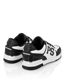 Czarno-białe sneakersy z logo - Image #2