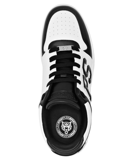 Czarno-białe sneakersy z logo - Image #4