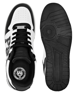 Czarno-białe sneakersy z logo - Image #6