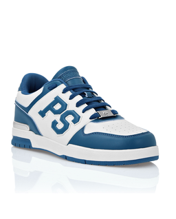 Biało-niebieskie sneakersy - Image #1