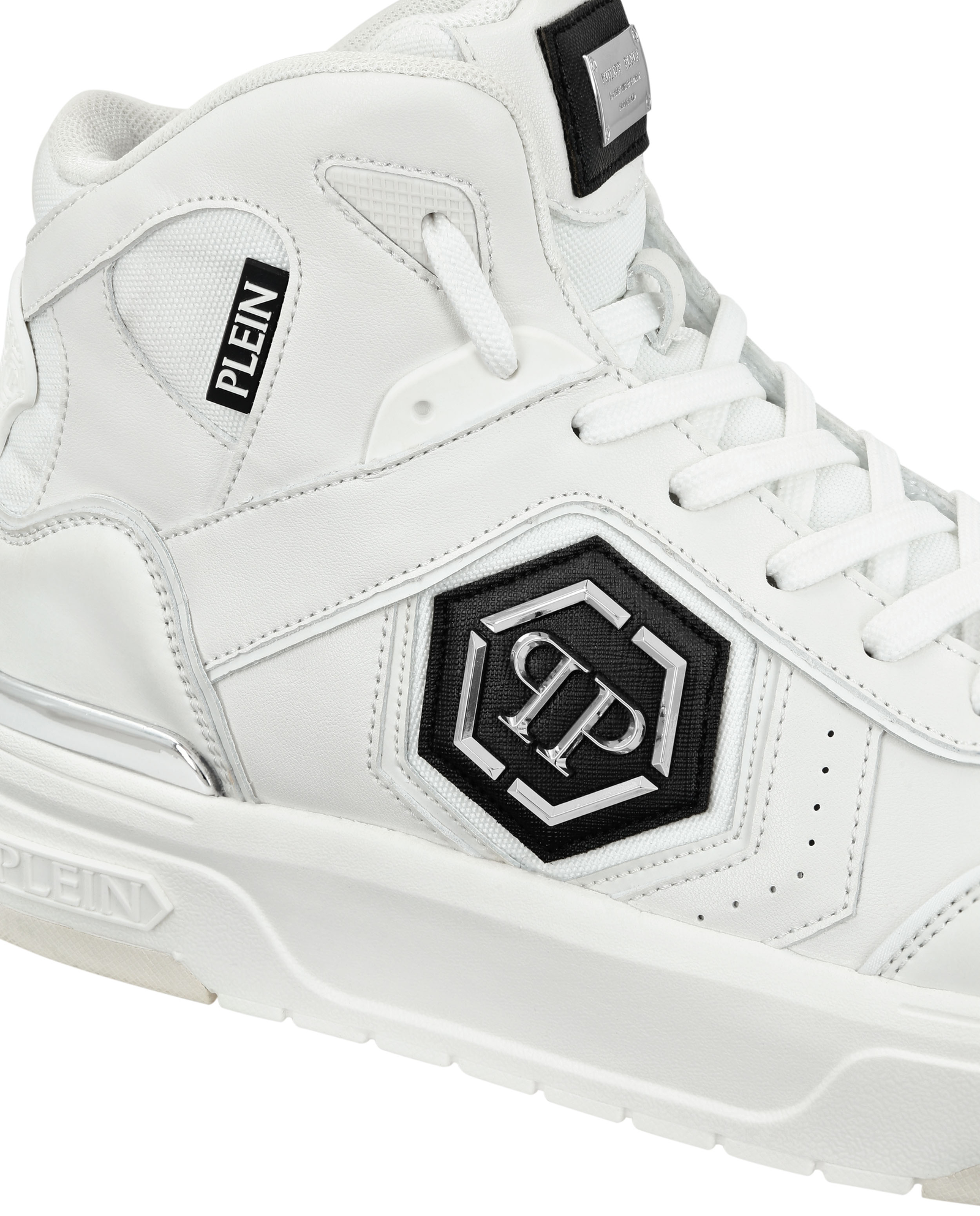 Białe sneakersy SK8R Plein High - Image #2