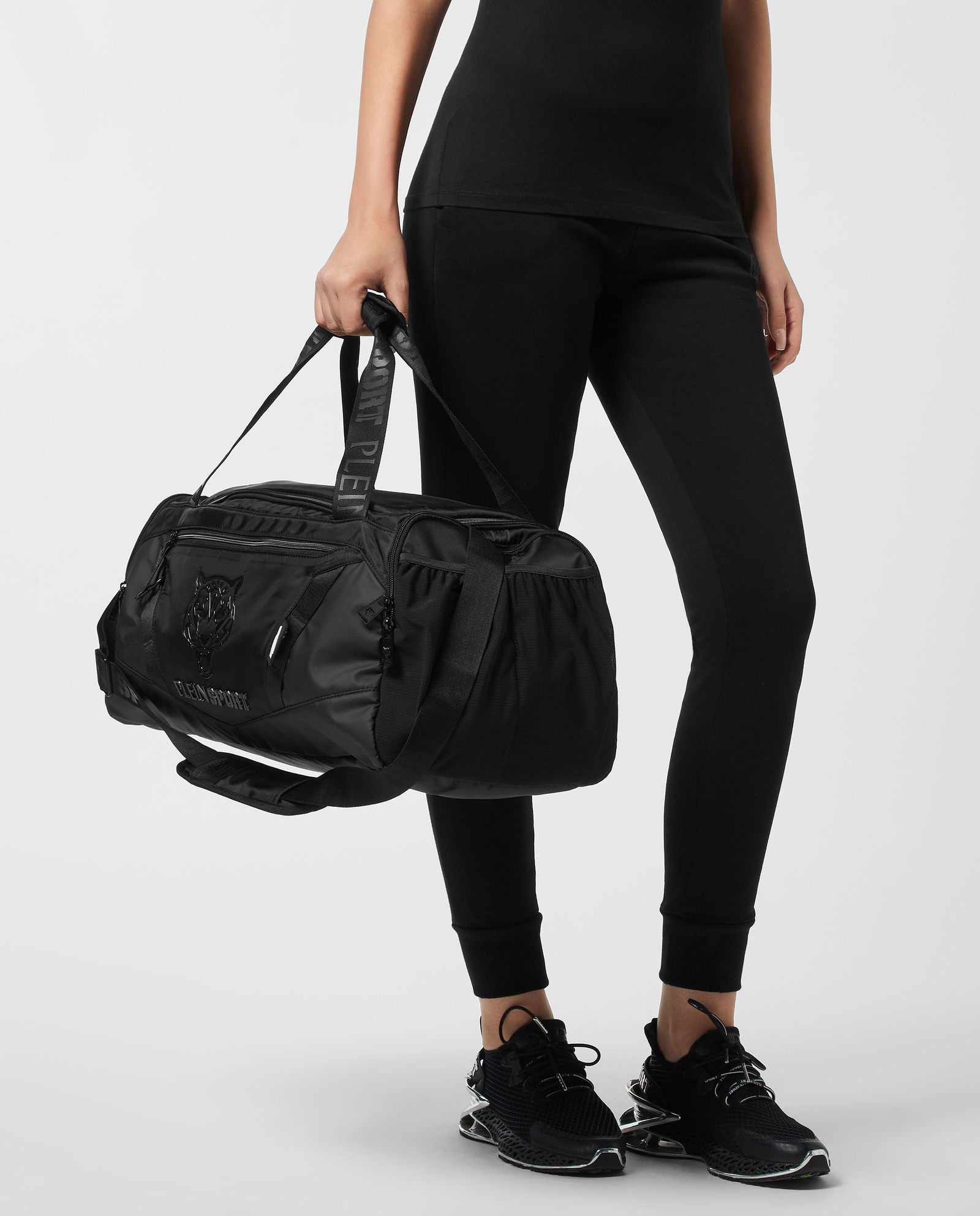 Czarna torba sportowa Duffle Tiger - Image #3