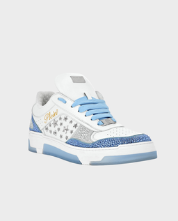Białe sneakersy Low Top z ćwiekami - Image #1