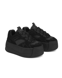 Czarne sneakersy na platformie Snatch - Image #1