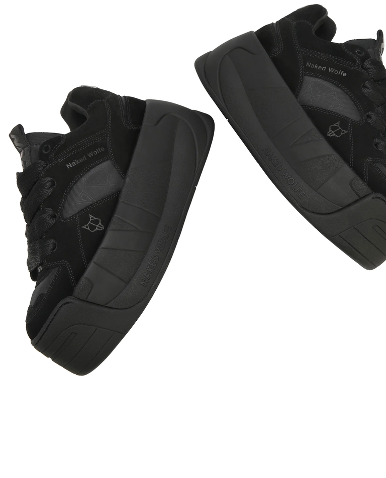 Czarne sneakersy na platformie Snatch - Image #3