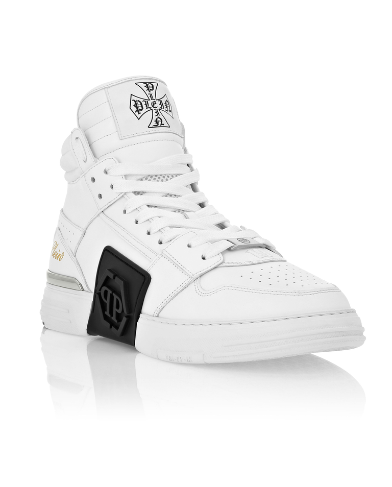Białe skórzane sneakersy Phantom Kicks - Image #1