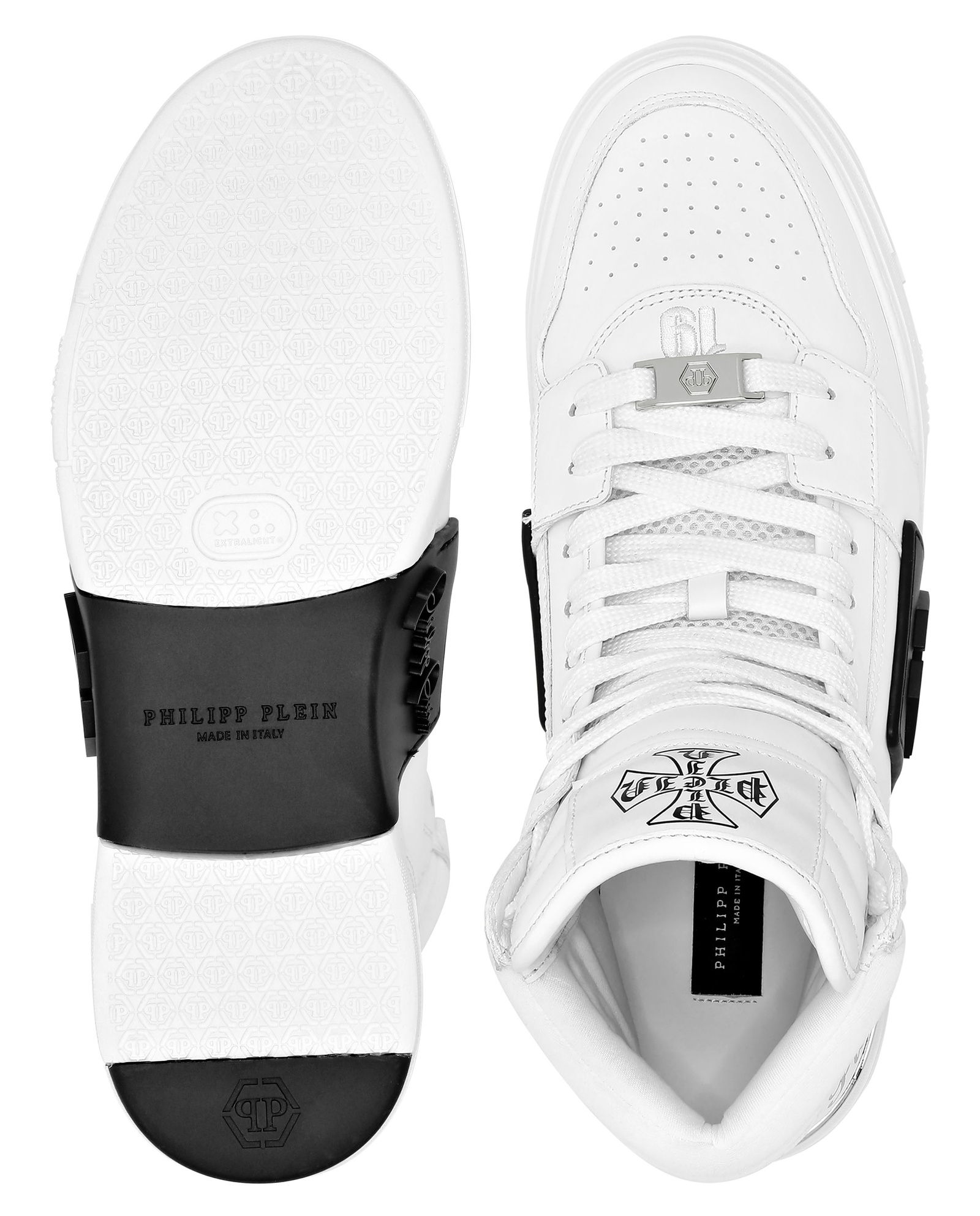 Białe skórzane sneakersy Phantom Kicks - Image #2