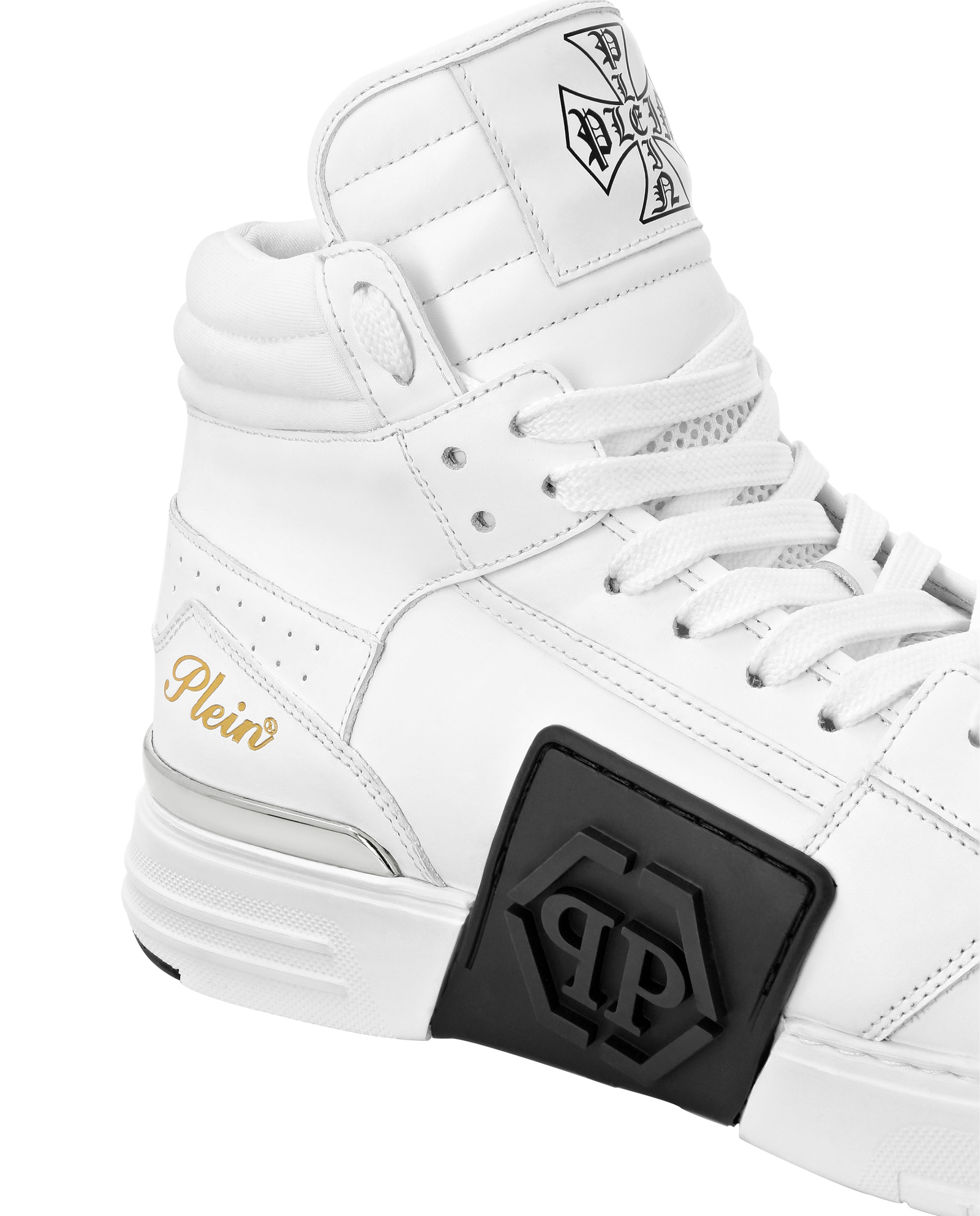 Białe skórzane sneakersy Phantom Kicks - Image #3