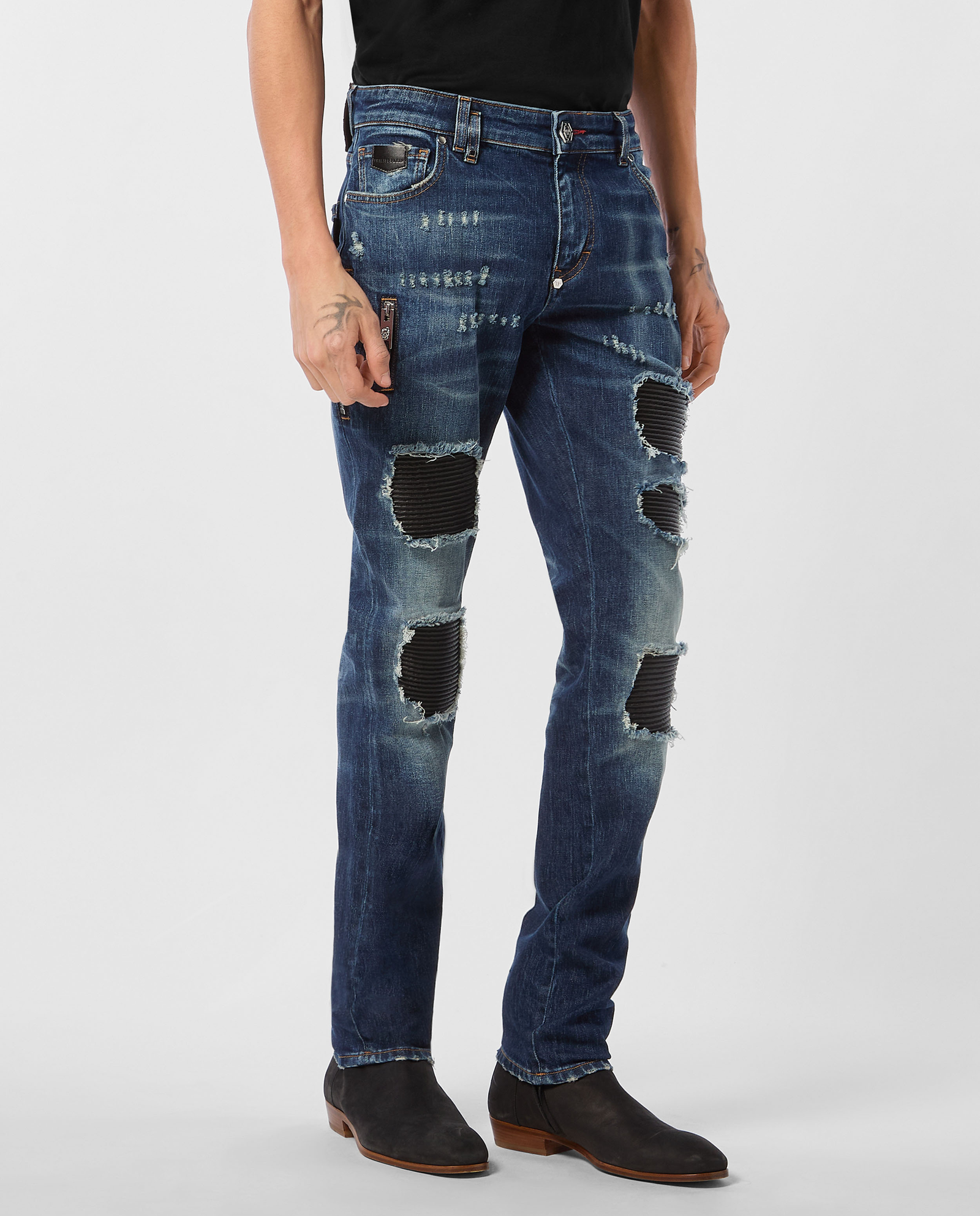 Granatowe jeansy Rock Star Fit - Image #0