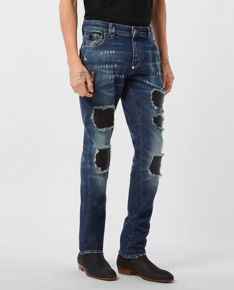 Granatowe jeansy Rock Star Fit - Image #0