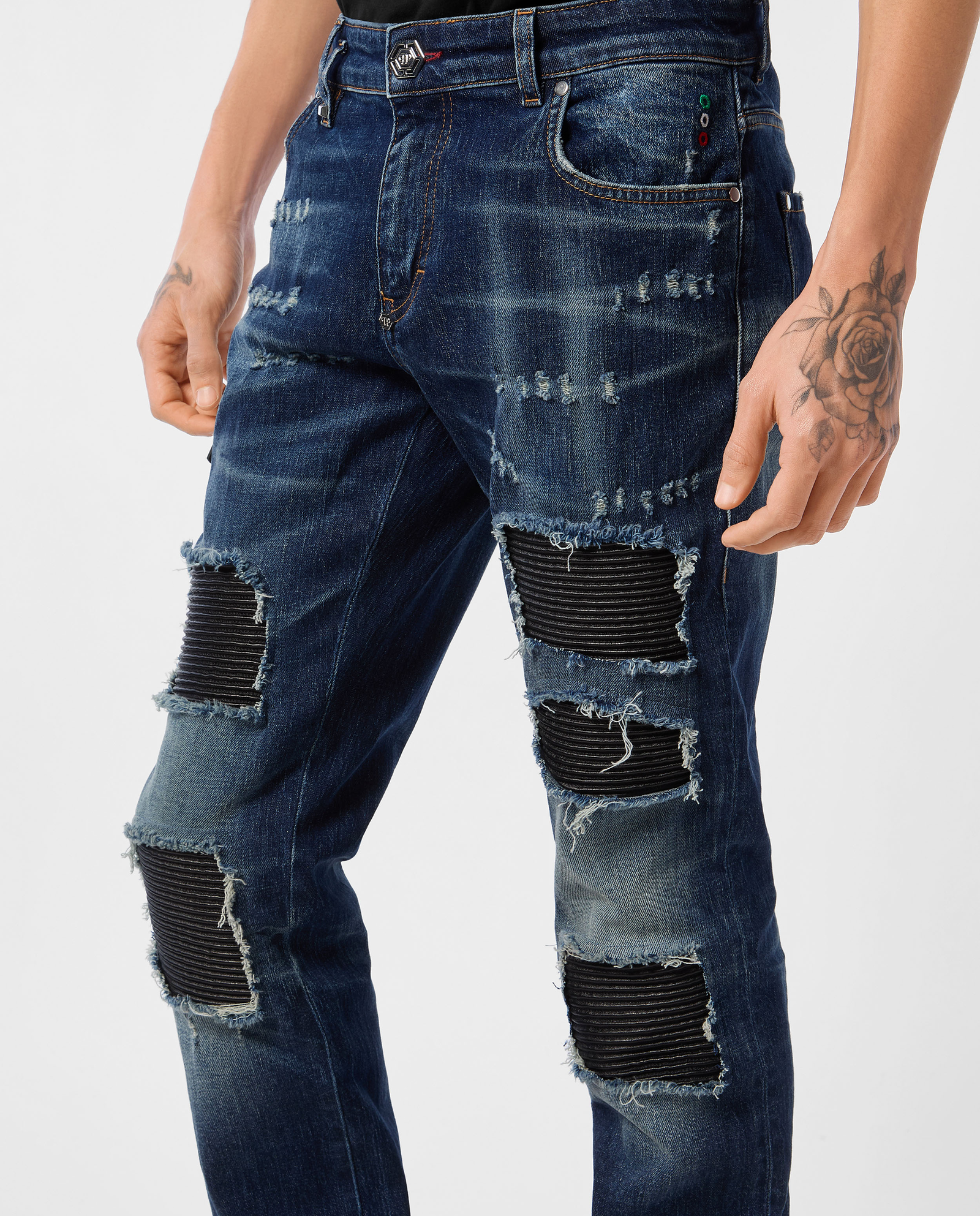 Granatowe jeansy Rock Star Fit - Image #2