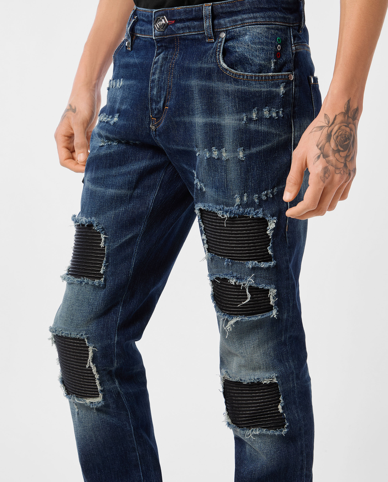 Granatowe jeansy Rock Star Fit - Image #2