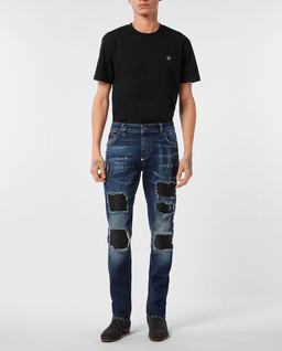 Granatowe jeansy Rock Star Fit - Image #3