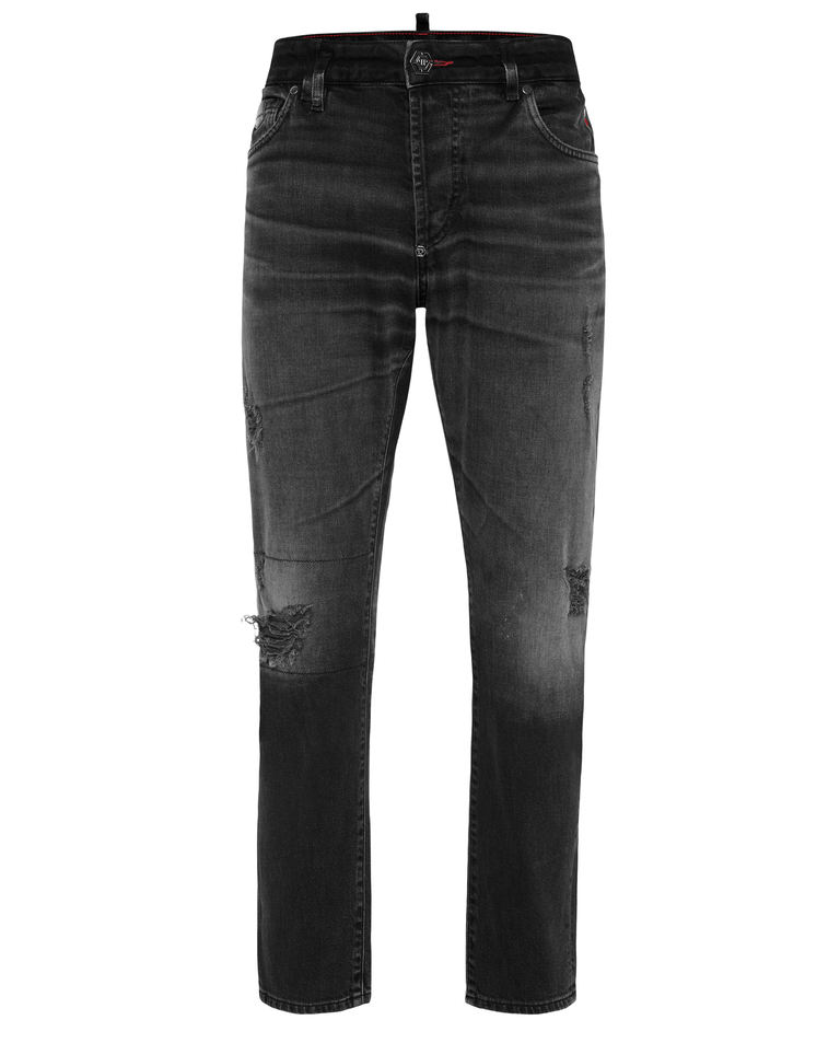 Czarne spodnie jeansowe Skinny Fit - Image #4