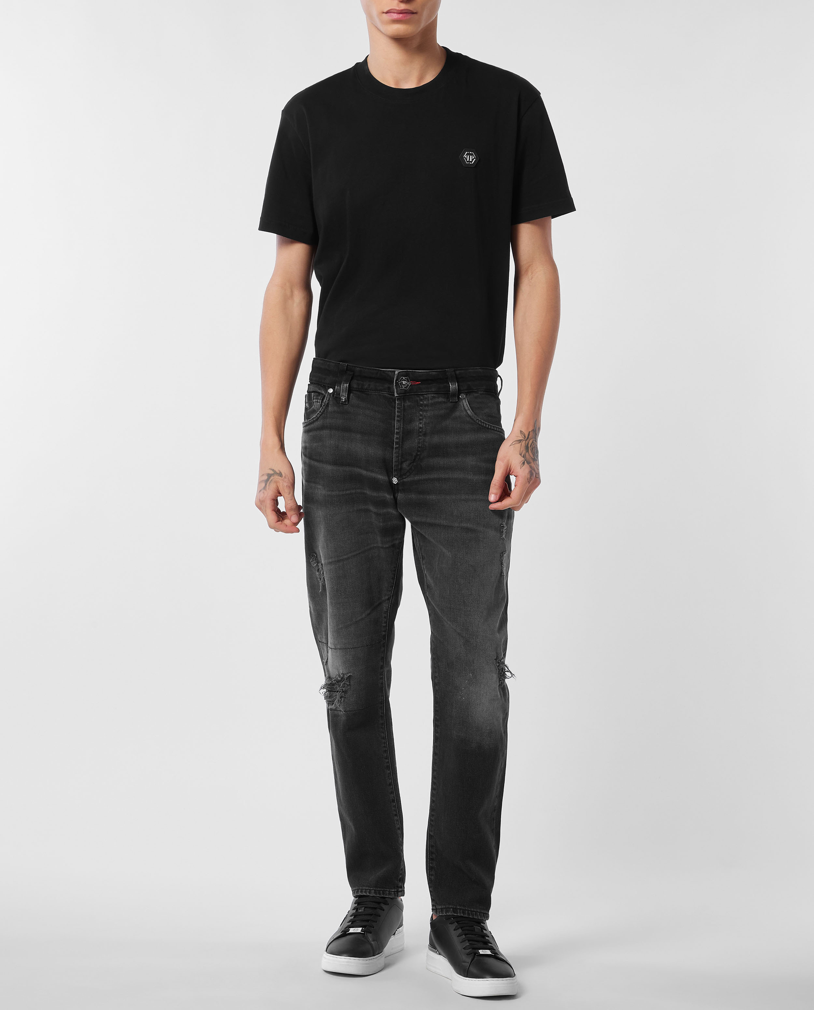 Czarne spodnie jeansowe Skinny Fit - Image #2