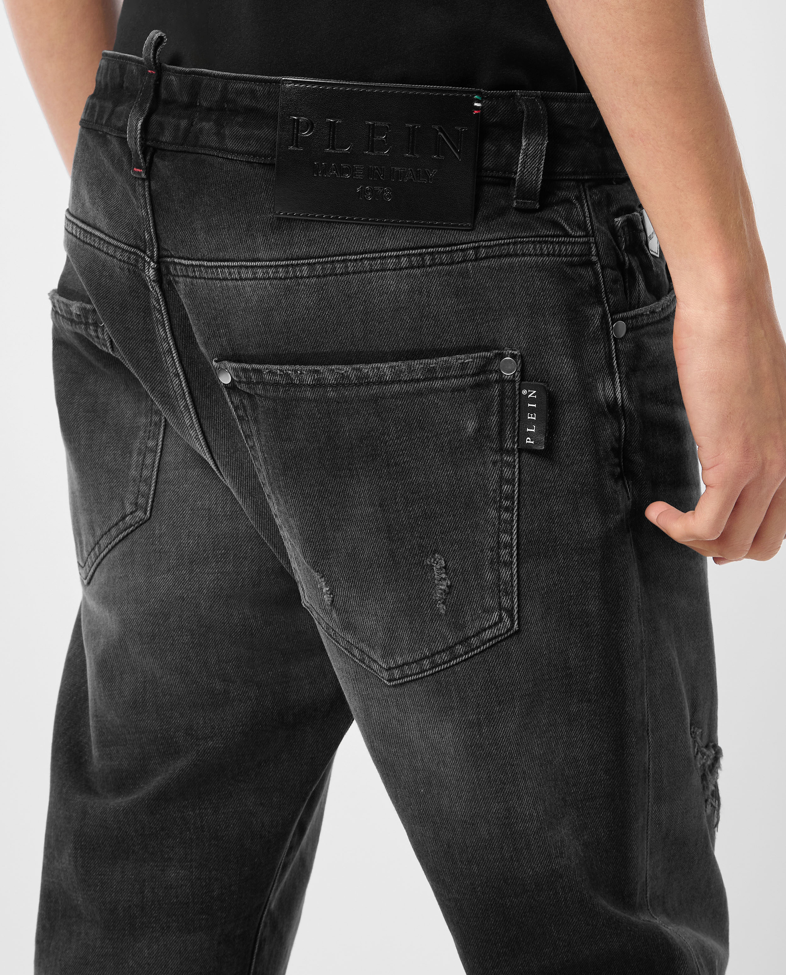 Czarne spodnie jeansowe Skinny Fit - Image #3