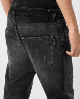 Czarne spodnie jeansowe Skinny Fit - Image #3