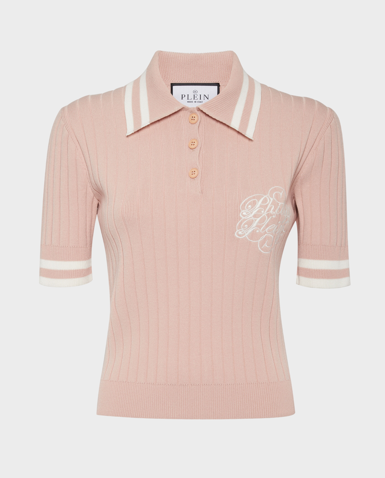Dzianinowa koszulka polo - Image #1