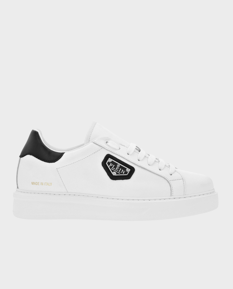 Białe skórzane sneakersy - Image #0