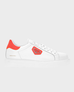 Białe skórzane sneakersy - Image #0
