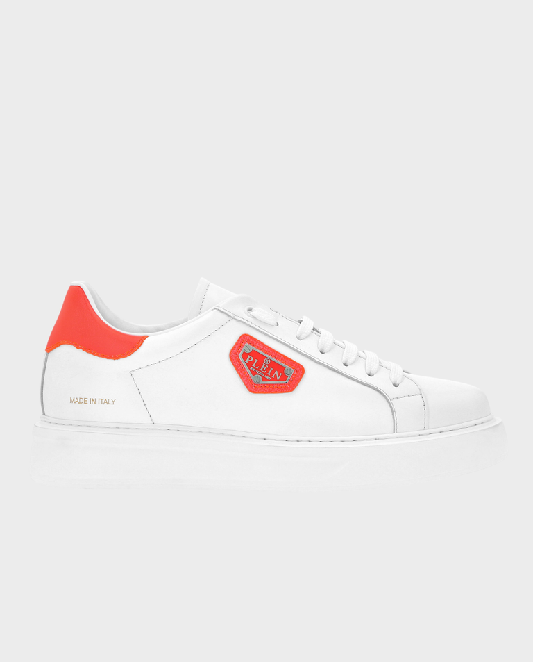 Białe skórzane sneakersy - Image #0