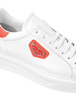 Białe skórzane sneakersy - Image #2