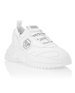 Białe skórzane sneakersy - Image #1